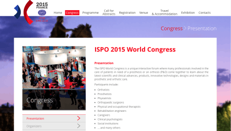 BRACE GBW Scoliosis di ISPO 2015, Lyon, Prancis